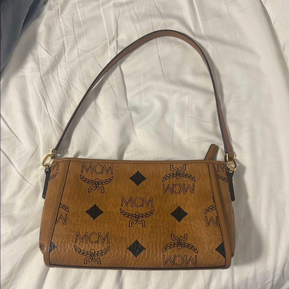 MCM Aren Monogram Shoulder Bag